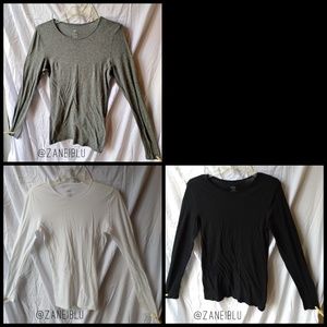 (3) Mossimo Long Sleeve Tissue Tees